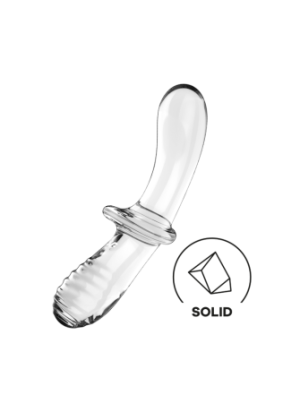 Gode en verre borosilicaté massif transparent Double Crystal Satisfyer - CC597829